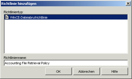 Dialogfeld "Richtlinie hinzufügen"