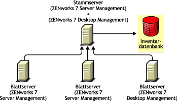 Installieren von ZENworks 7 Desktop Management in einer ZENworks 7 Server Management-Umgebung nach Methode2.