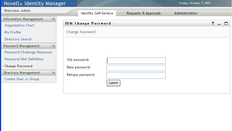 surgemail change manager password