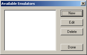 A list of emulators available for single sign-on