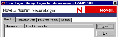The Login Details page