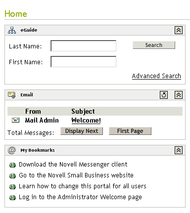 Página principal de Virtual Office