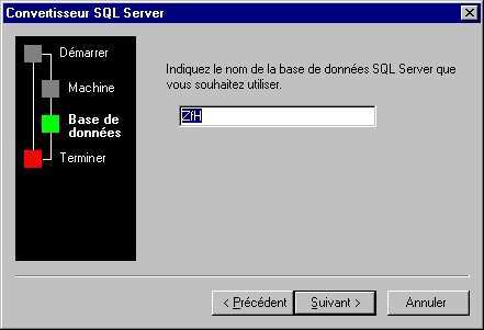Page Convertisseur SQL Server