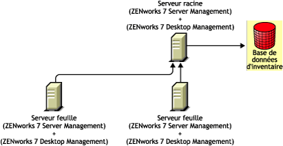 Installation de ZENworks 7 Desktop Management dans un environnement ZENworks 7 Server Management en suivant la méthode 1.