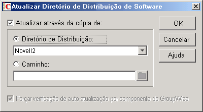 Caixa de dilogo Atualizar Diretrio de Distribuio de Software