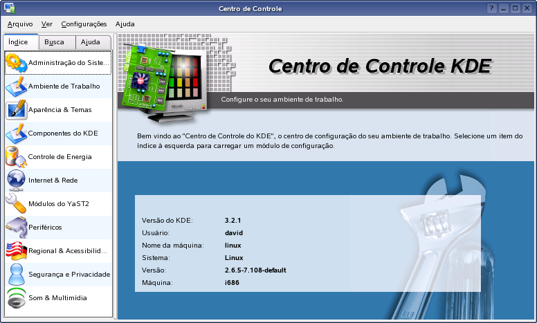 Comparando o Painel de Controle do Windows com o Centro de Controle do KDE