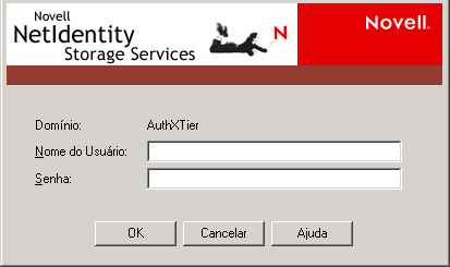 The user interface for NetIdentity authentication.
