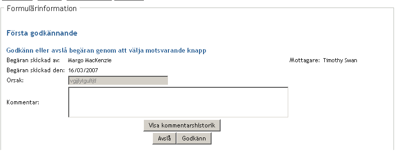 Sidan Formulärinformation 