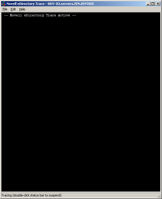 Novell eDirectory Trace 窗口。